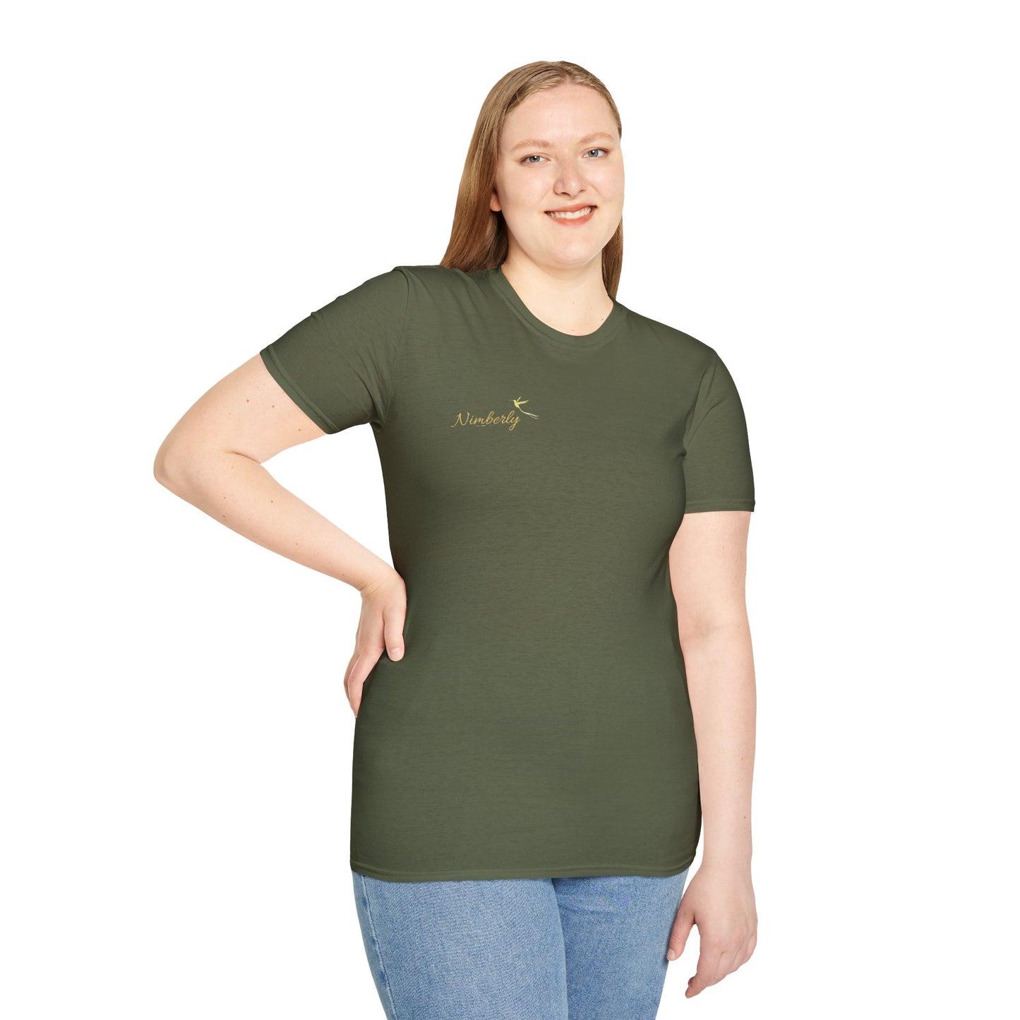 Nimberly Softstyle T-Shirt with hummingbird on back