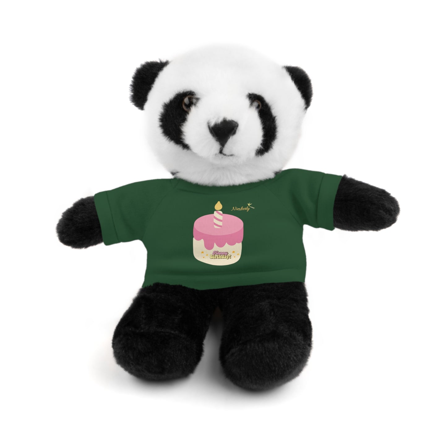 Nimberly Stuffed Animals with Happy Birthday shirt