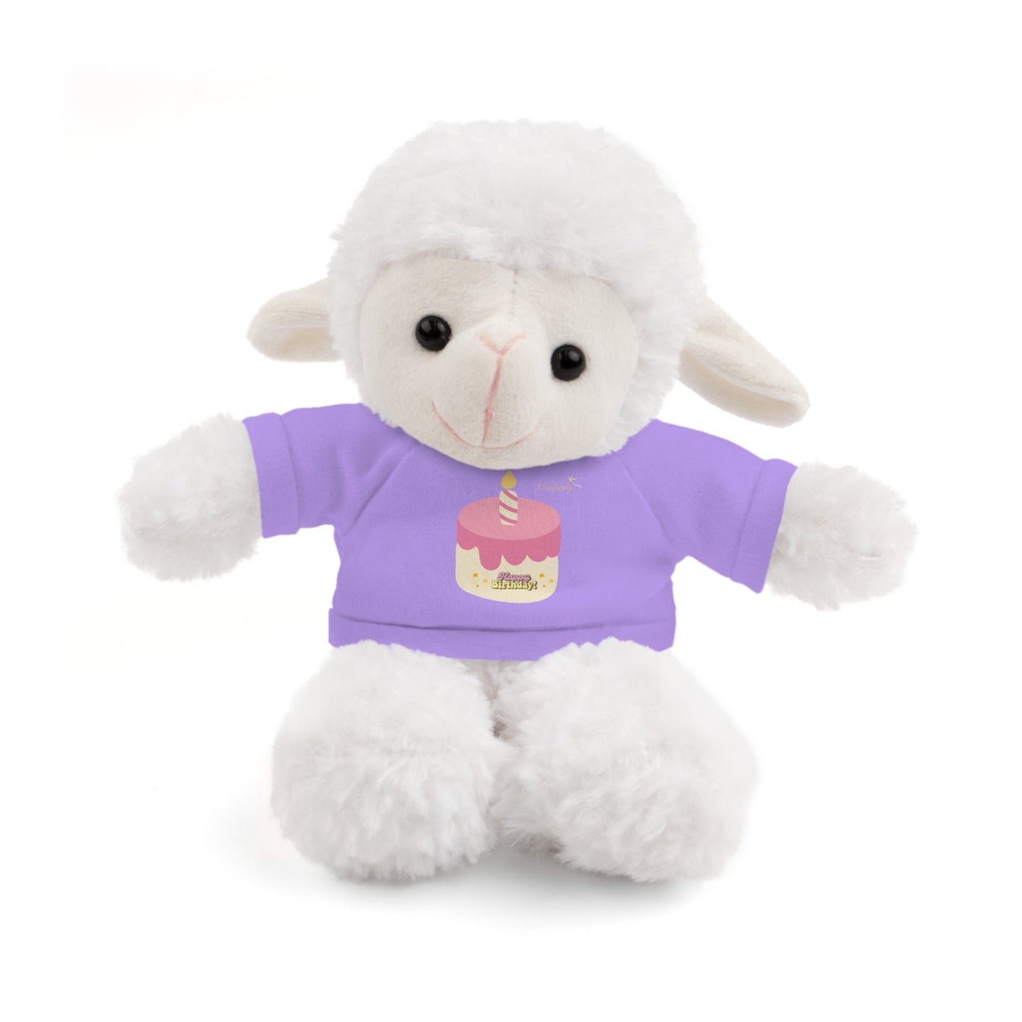 Nimberly Stuffed Animals with Happy Birthday shirt