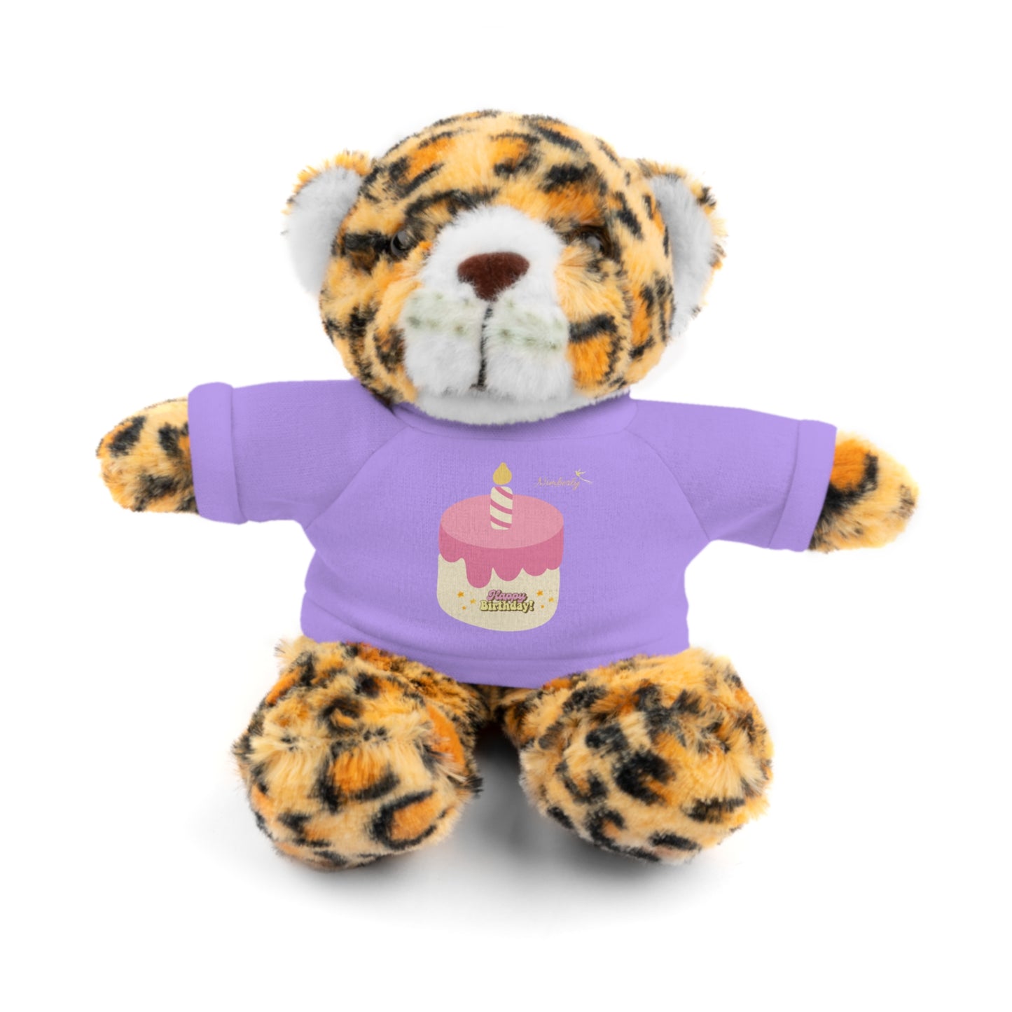 Nimberly Stuffed Animals with Happy Birthday shirt