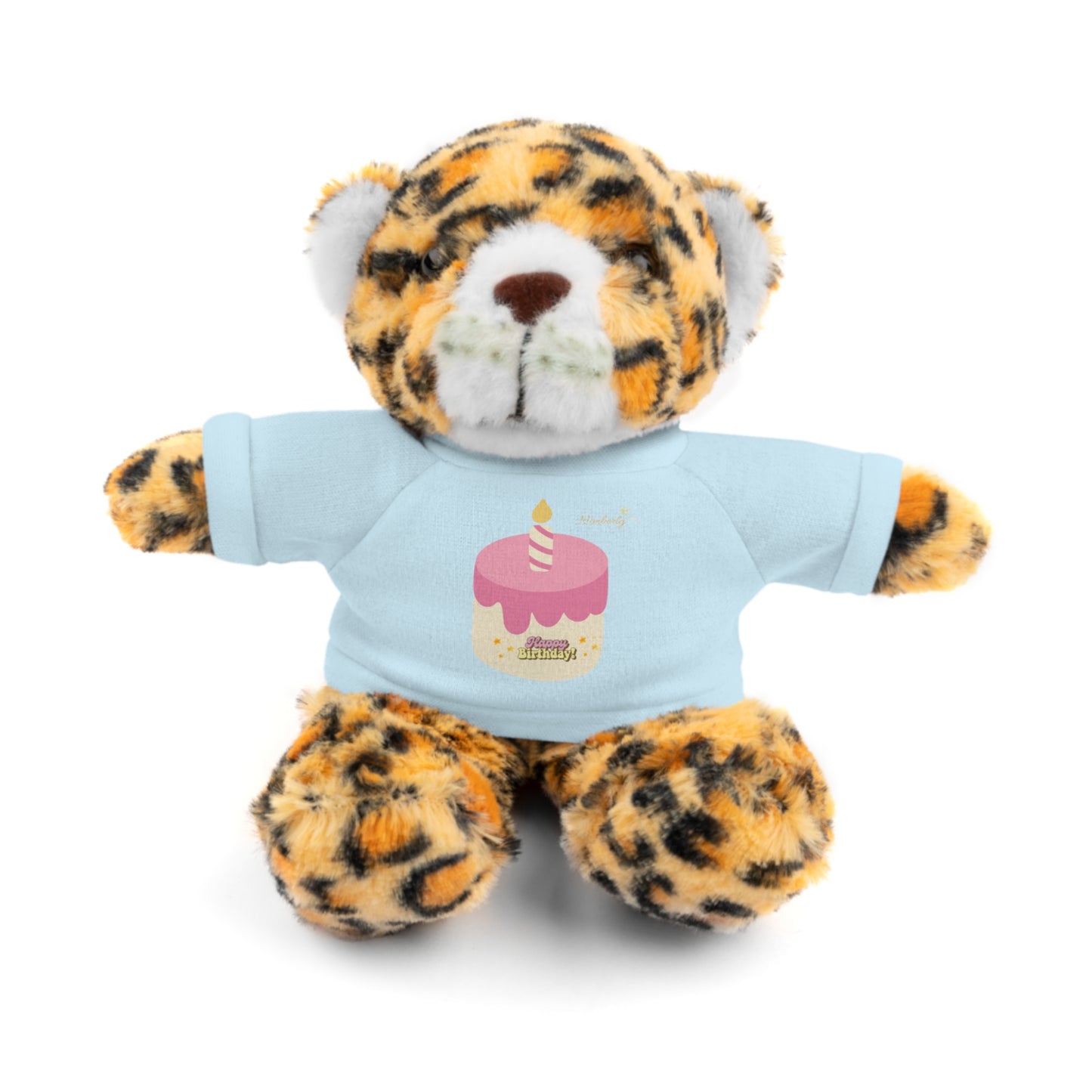 Nimberly Stuffed Animals with Happy Birthday shirt