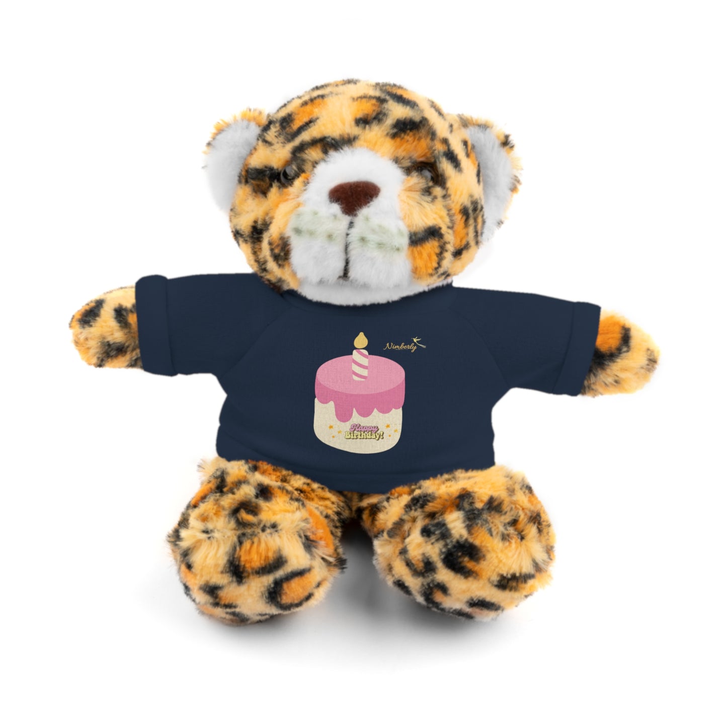 Nimberly Stuffed Animals with Happy Birthday shirt