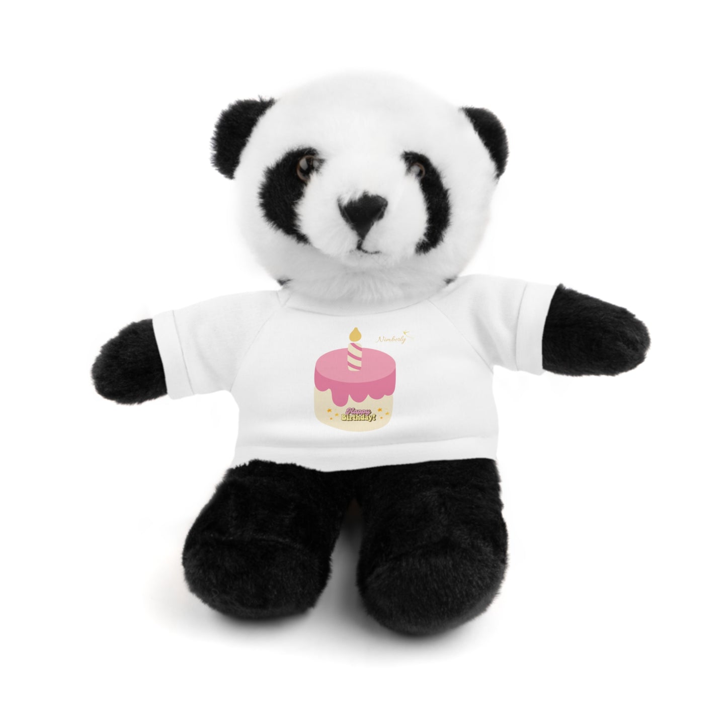 Nimberly Stuffed Animals with Happy Birthday shirt