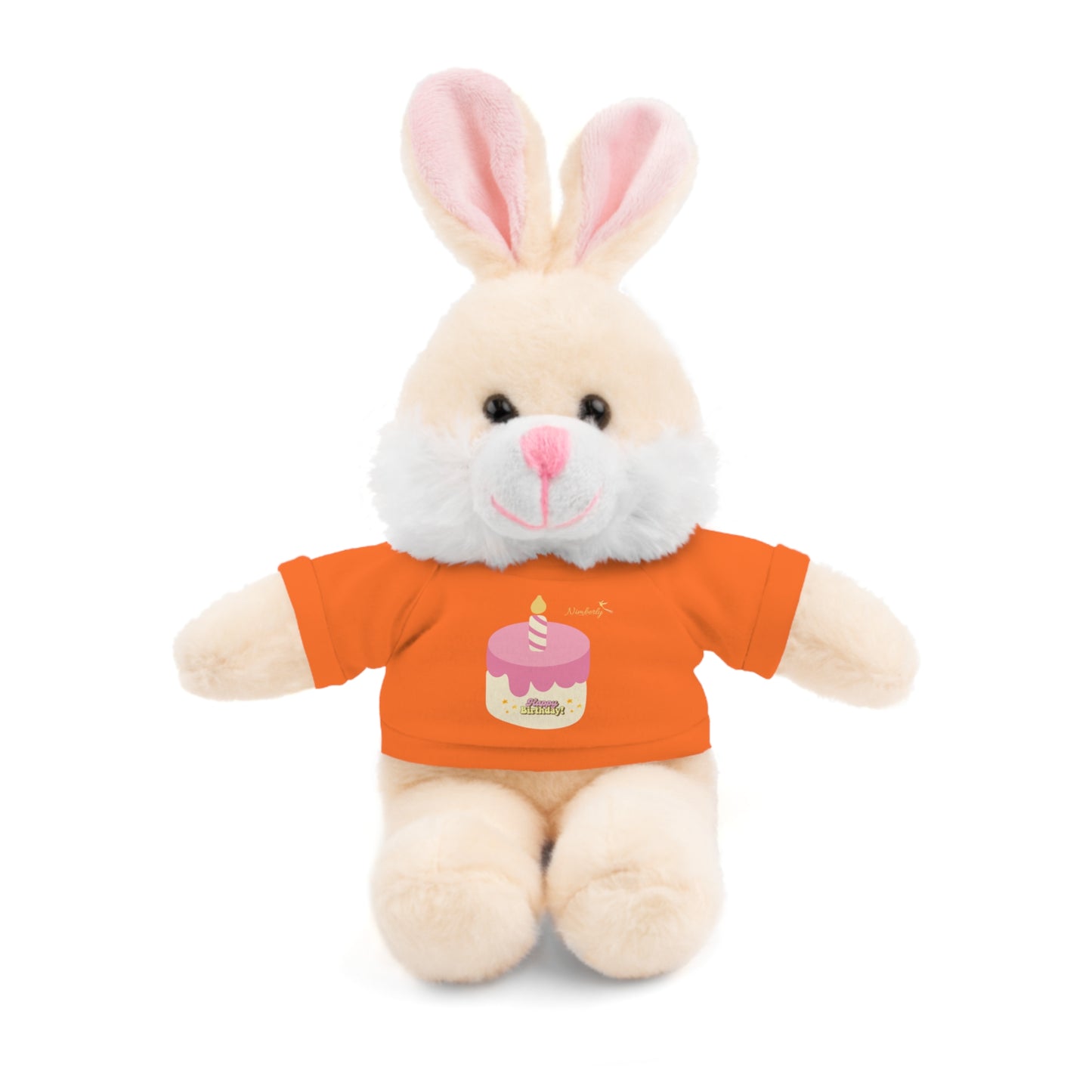 Nimberly Stuffed Animals with Happy Birthday shirt