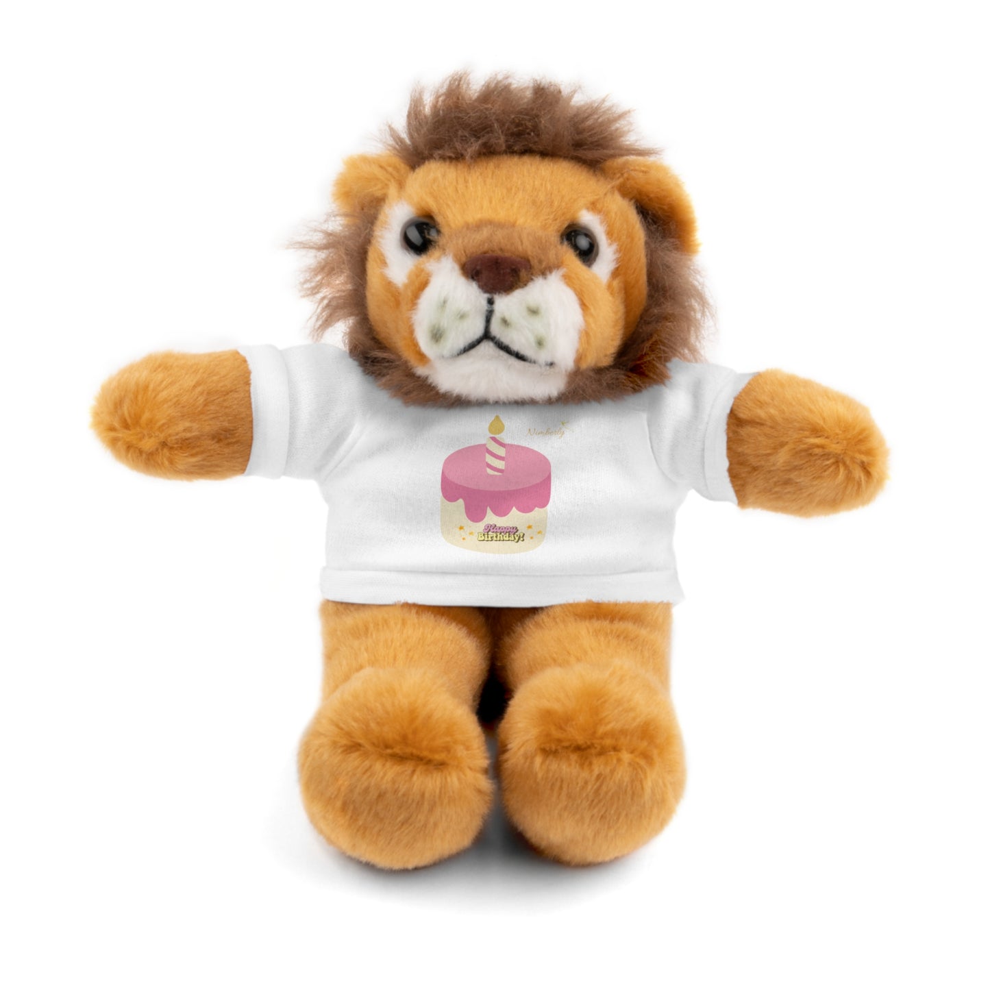 Nimberly Stuffed Animals with Happy Birthday shirt