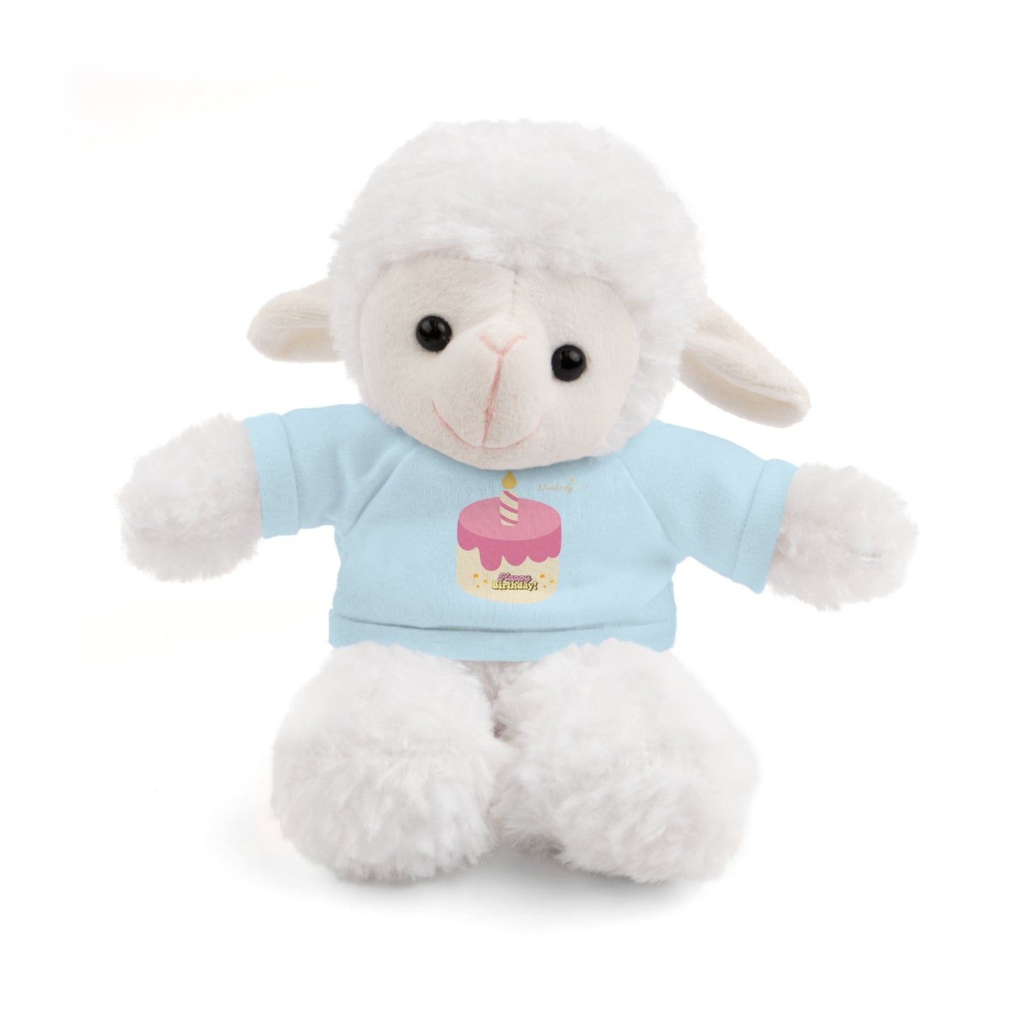 Nimberly Stuffed Animals with Happy Birthday shirt