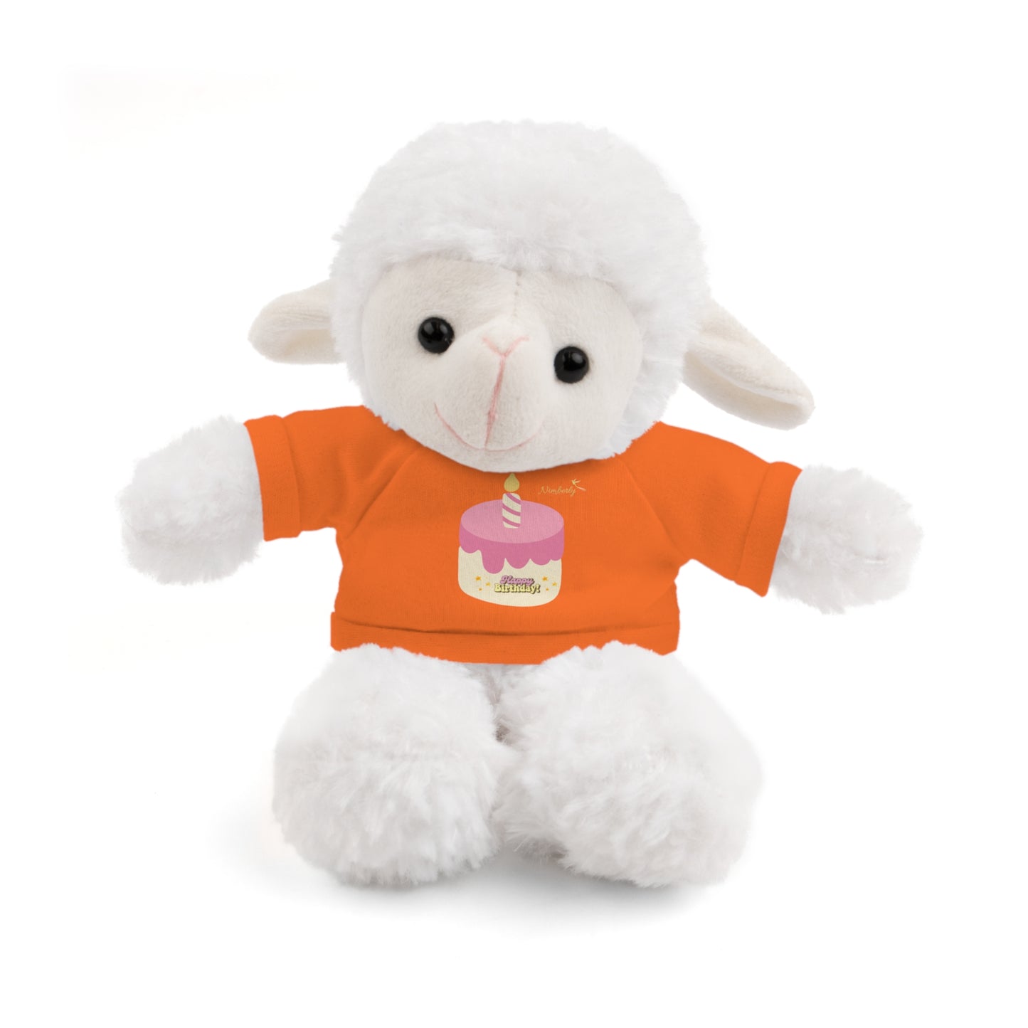 Nimberly Stuffed Animals with Happy Birthday shirt