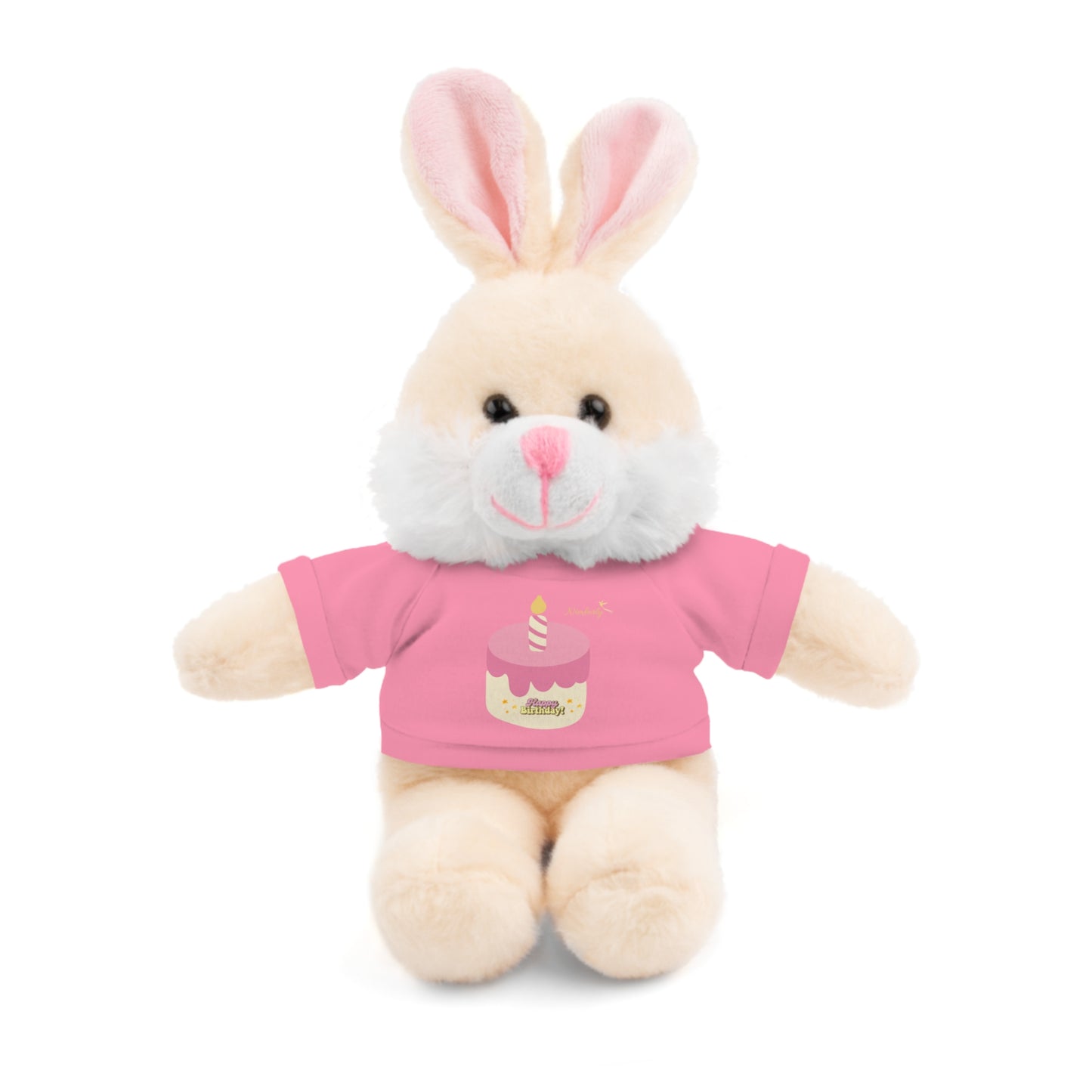 Nimberly Stuffed Animals with Happy Birthday shirt