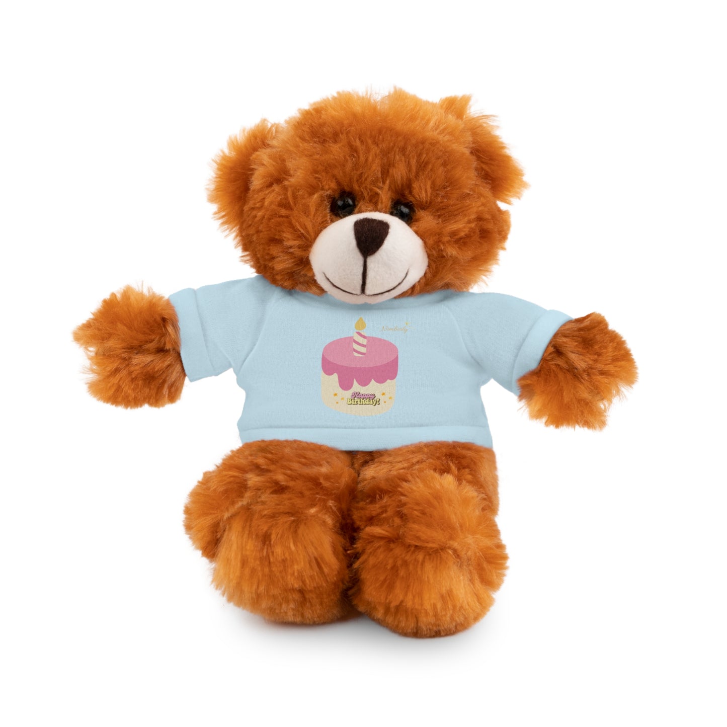 Nimberly Stuffed Animals with Happy Birthday shirt