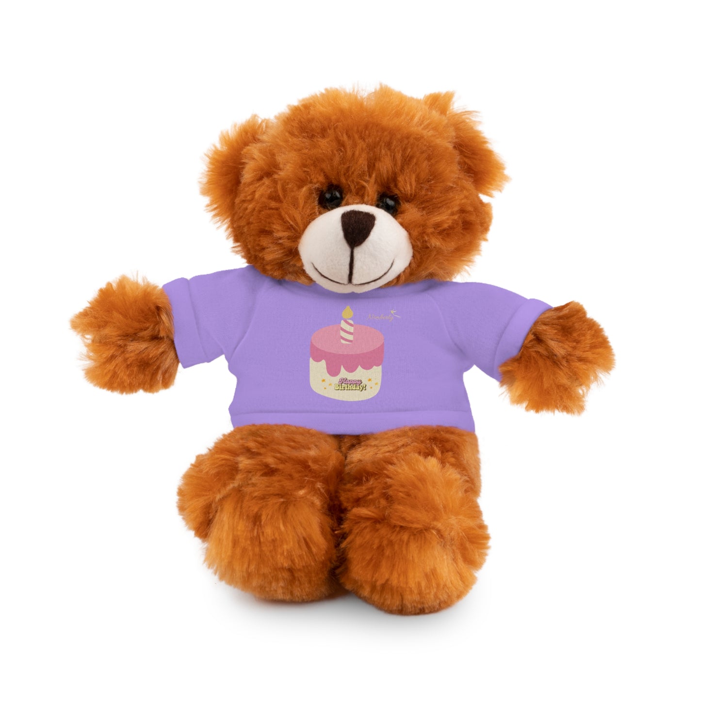 Nimberly Stuffed Animals with Happy Birthday shirt