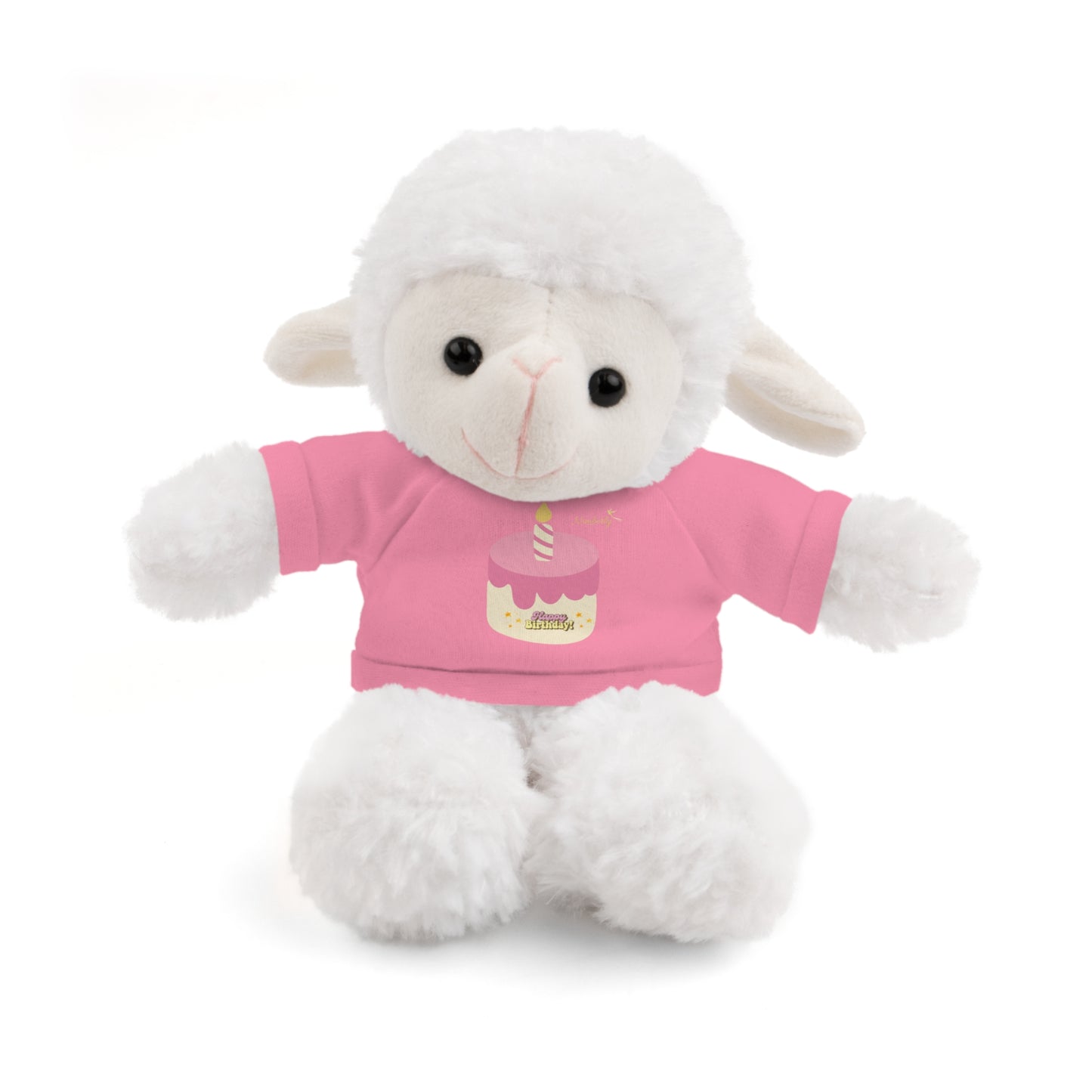 Nimberly Stuffed Animals with Happy Birthday shirt